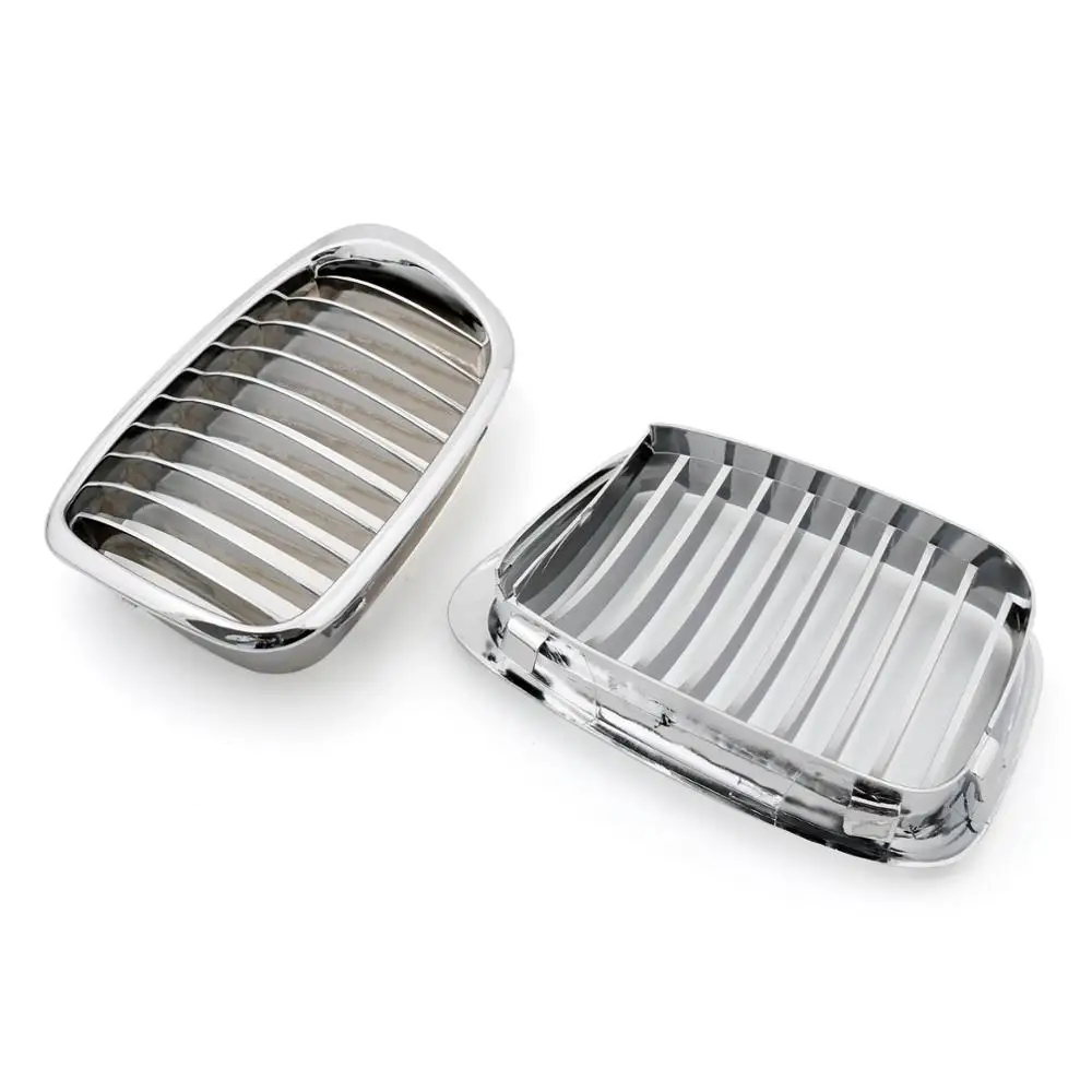 

Areyourshop Chrome Front Kidney Grill Mesh Grille For BMW E39 1999-2003 5 Series Car Accessories Auto Parts