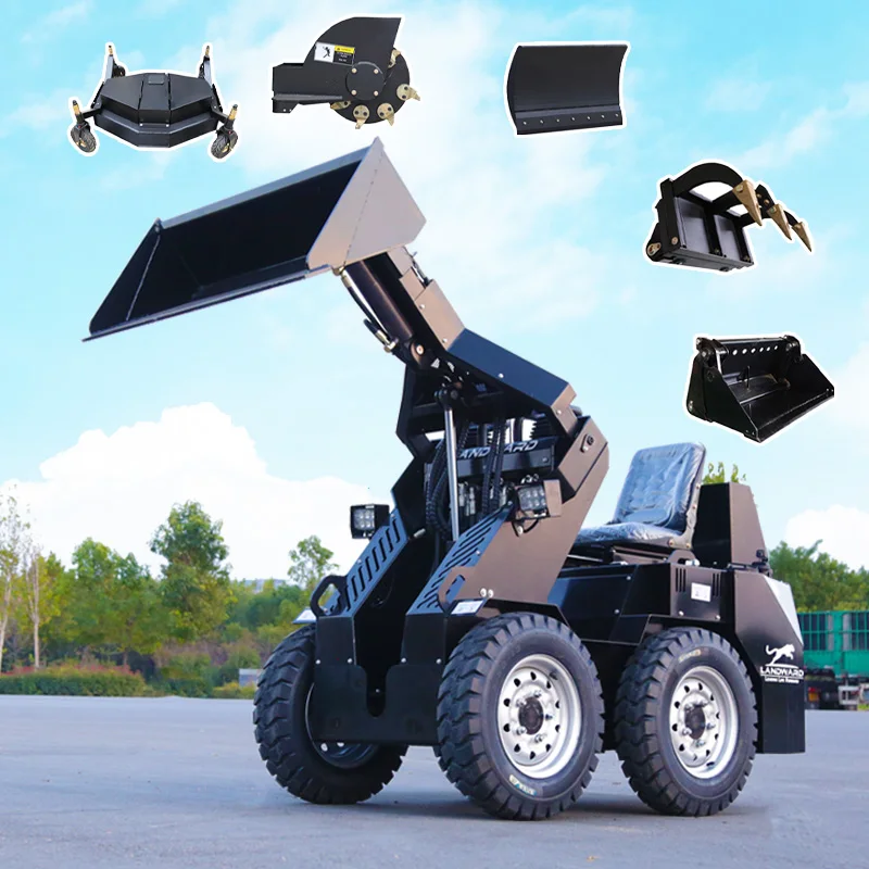 ใช้ในบ้านคุณภาพสูง Crawler Skid Loader ประสิทธิภาพสูง Earthmoving Loading Machine Mini Skid Steer Loader ยูโร 5 ที่กําหนดเอง