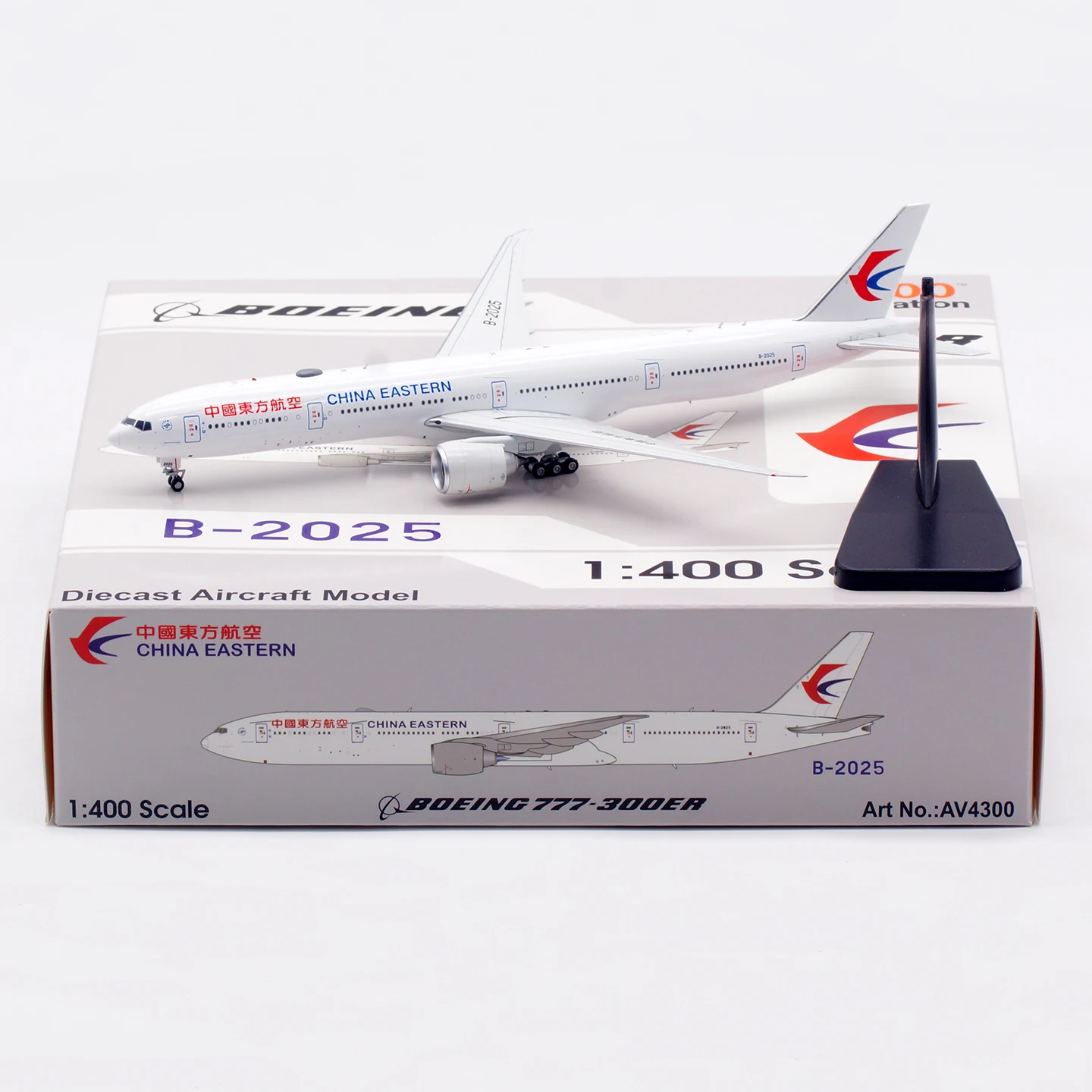 

AV4300 Alloy Collectible Plane Gift Aviation 1:400 China Eastern AIRLINES Boeing B777-300ER Diecast Aircraft Jet Model B-2025
