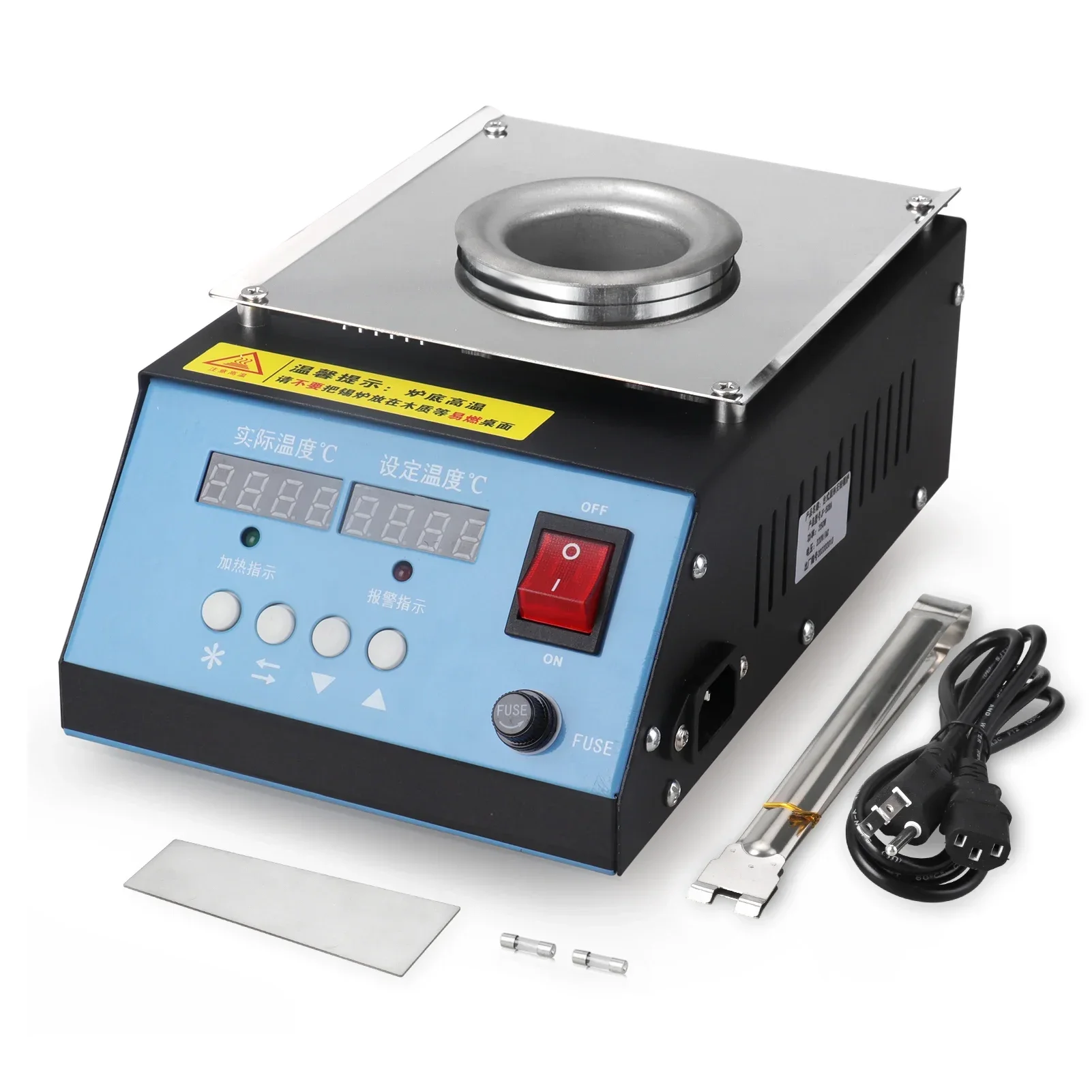 250W Digital Titanium Alloy Solder Pot Tin Melting Furnace Thermoregulation Soldering Desoldering Bath 30~600 Degree Ajustable