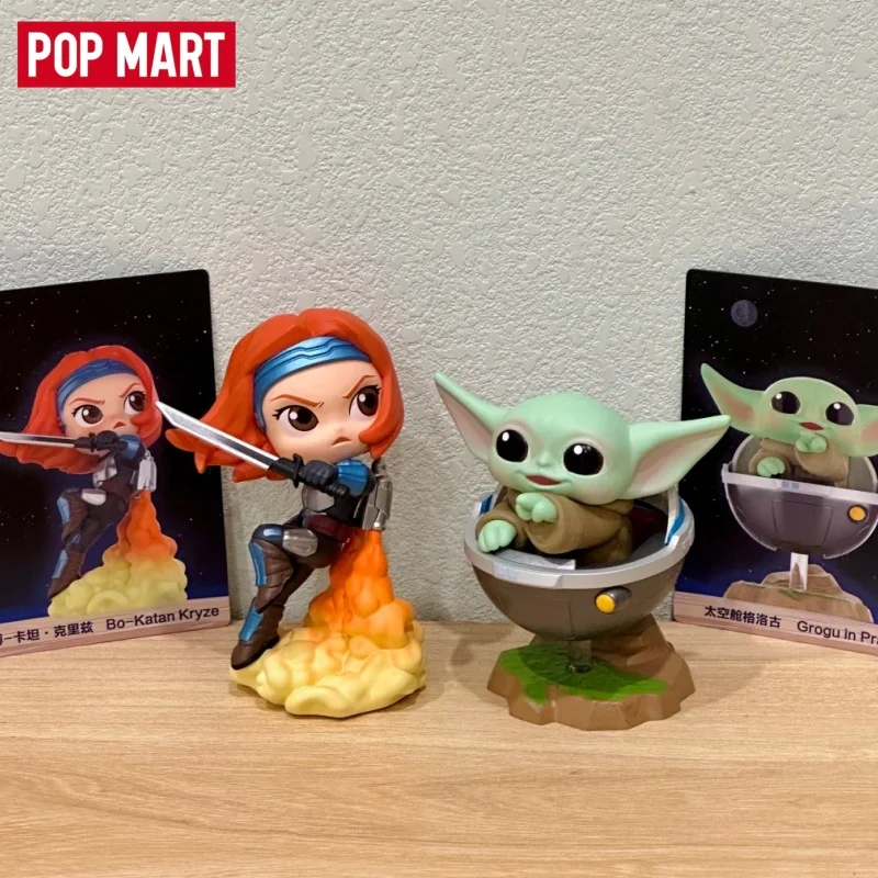 POP MART New Original Star Wars Mandalorian Series Blind Box Mystery Box Anime Action Figures Collectible Figurines Desktop Toys