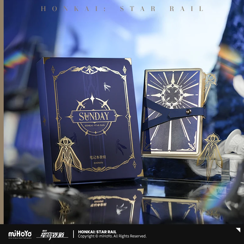 Pre-sale MiHoYo Official Sunday Notebook Set Genuine Honkai Star Rail Diary Notebook Cosplay Accessories Fan's Collection Gift