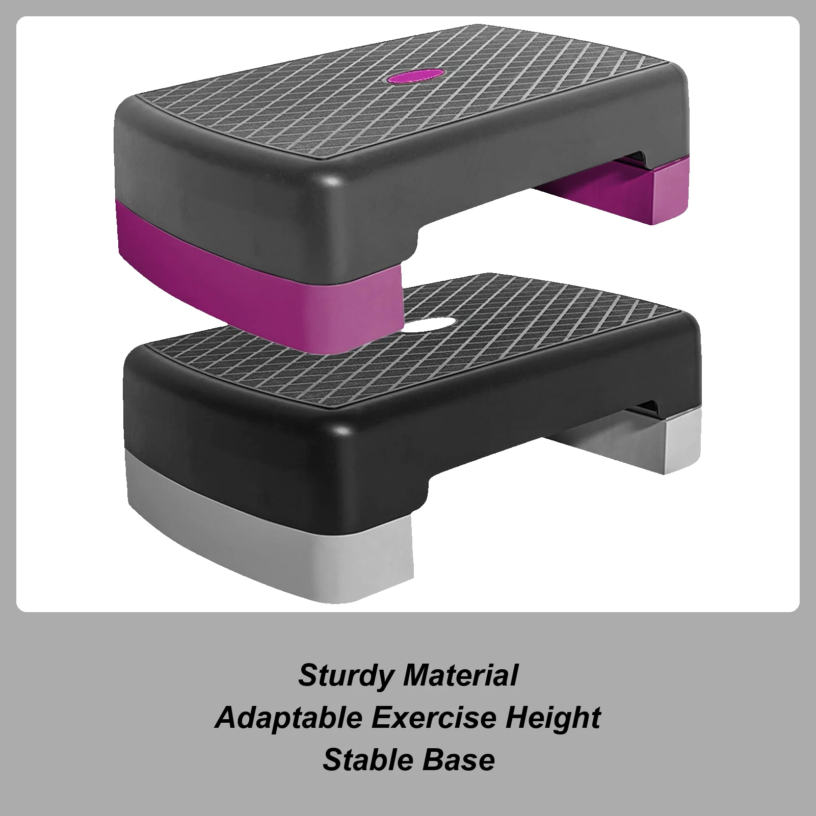 

45cm Exercise Step Adjustable Height Workout Stepper 17.7 In Non-Slip Fitness Equipment For Gym Training Cardio Aerobics Indoor