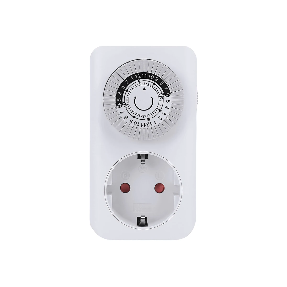 EU Plug Mechanical Timer Socket 24H Auto On/Off Switch 30min Interval for Aquarium Grow Lights Home Appliances Energy Saving