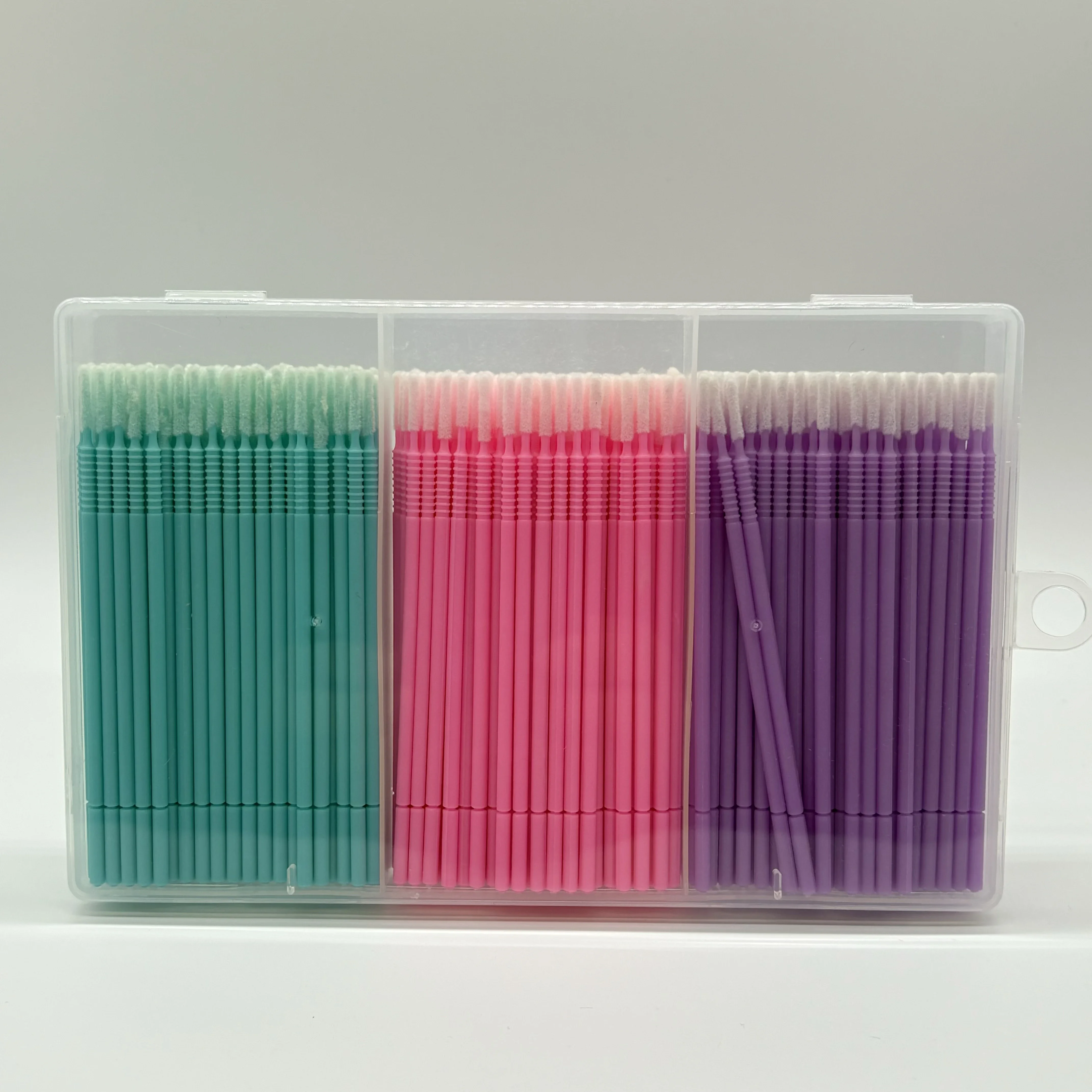 300pcs/Boxed Bendable Micro Brushes Disposable Microbrush Applicators Eyelash Extensions Eyelash Glue Cleaning Brush for Eyelash