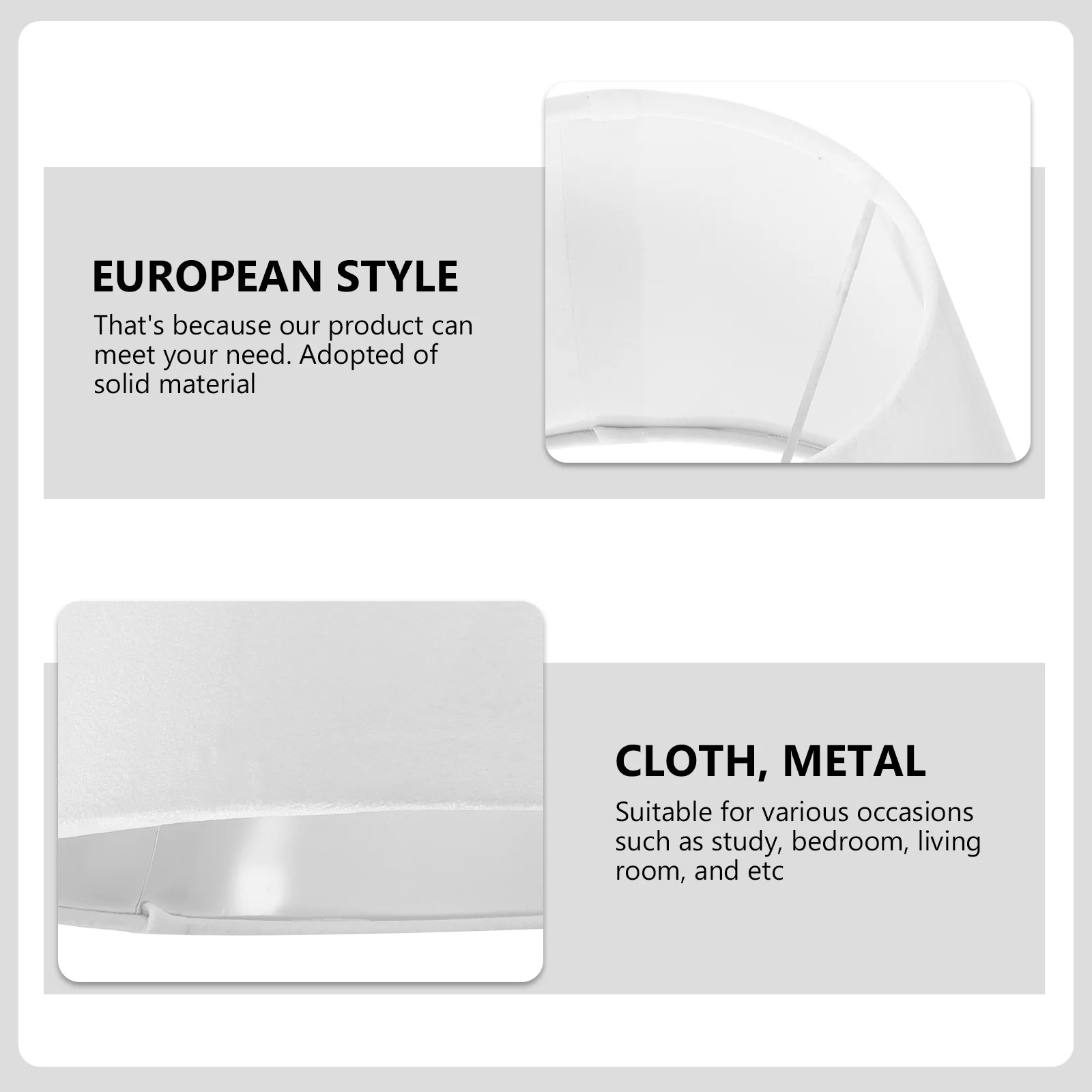 

30Cm European Style Lamp Shade E27/E14 Socket Large Illumination Study Bedroom Living Room Use Replacement Light Cover Durable