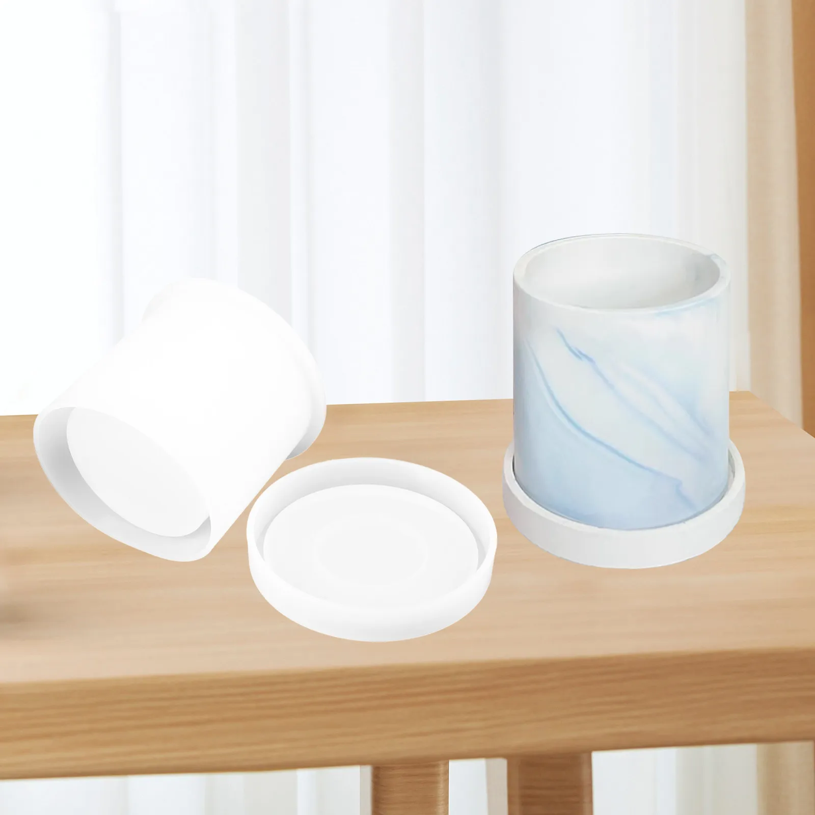 

Набор из 1 круглой силиконовой формы для кашпо: для самостоятельного изготовления цветочных композиций, поддонов для горшков, форм для литья из бетона и эпоксидной смолы, для организации рабочего стола