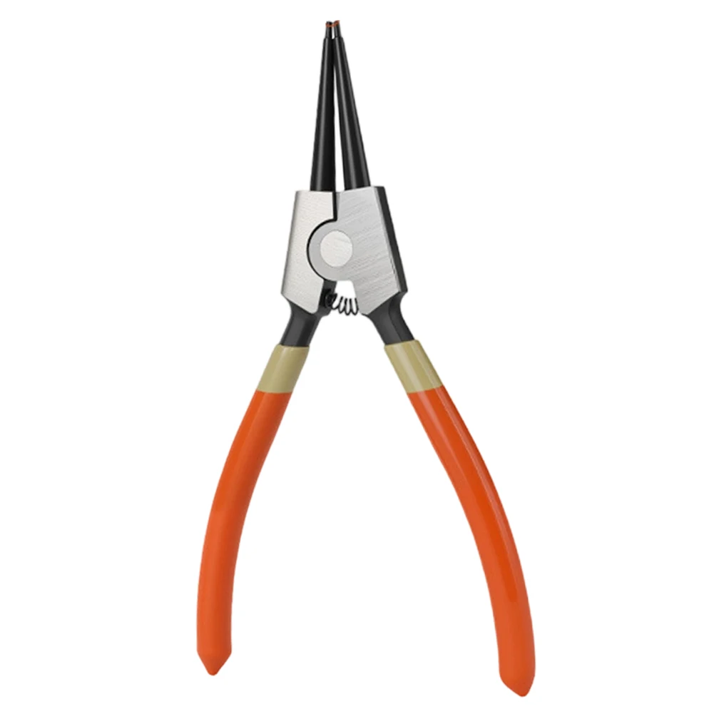 1pc Circlip Pliers Internal External Ring Straight/90deg Curved Jaw Tip Return Spring Ergonomic Non Slip Handle Rust Proof