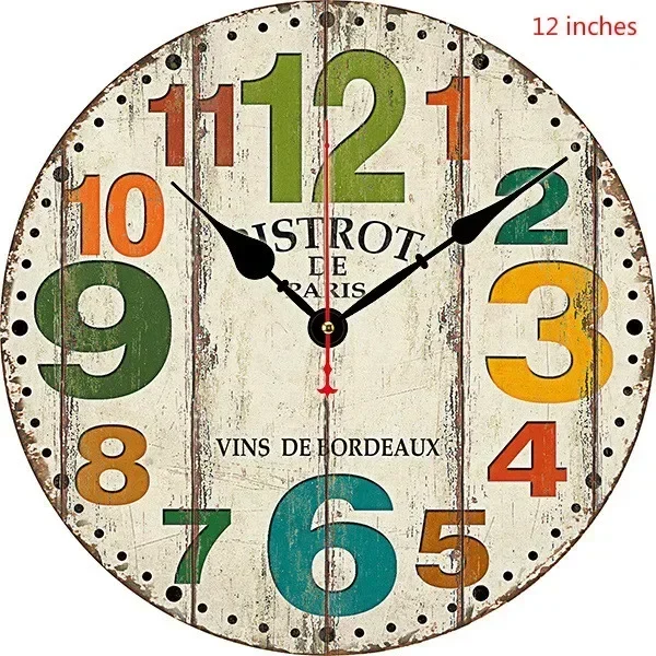 Hot selling retro decorative wall clock 14 inch creative clock custom antique alarm clock wall clocks