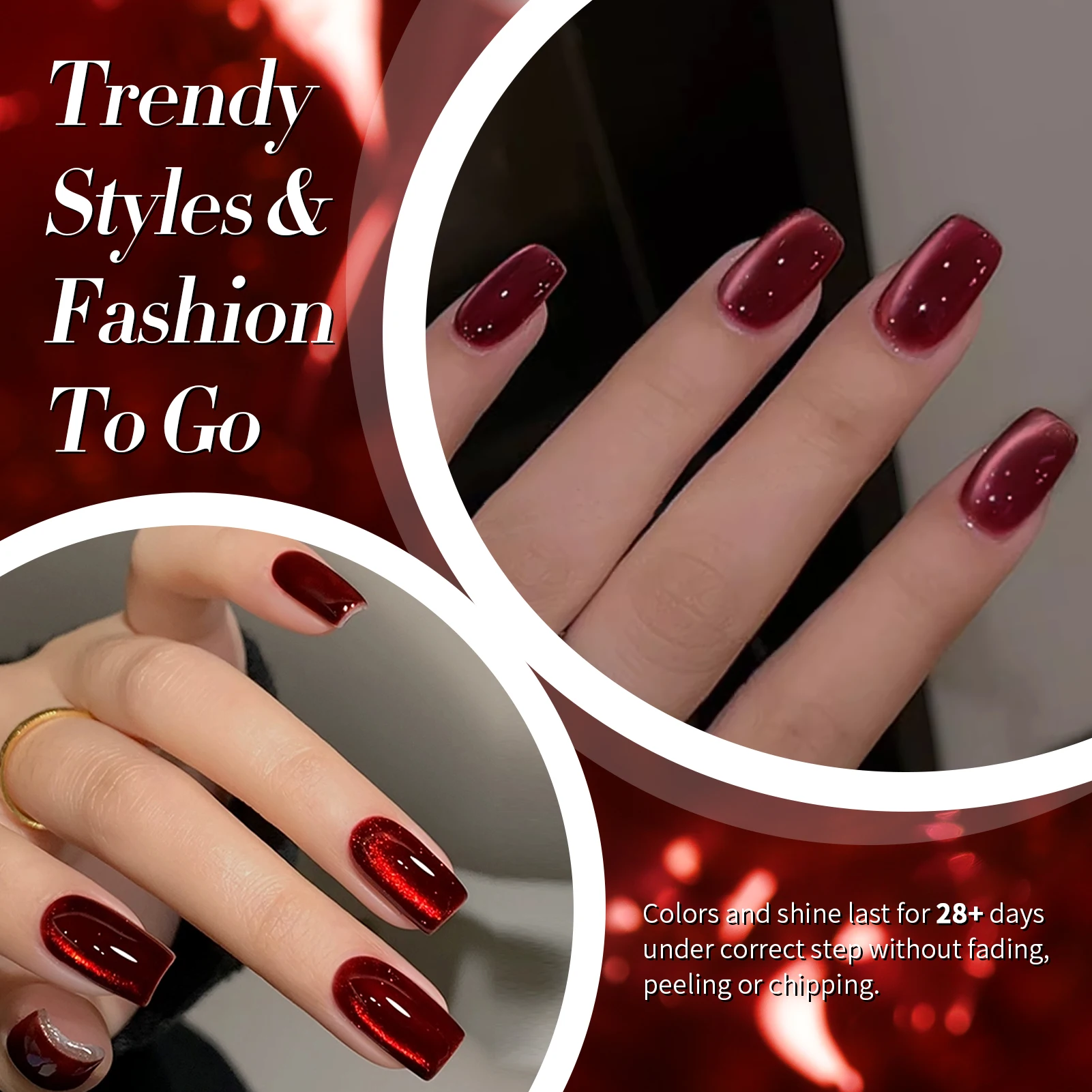 BORN PRETTY HEMA TPO FREE 10ml Scintillante Rosso Glitter Gatto Gel Magnetico Smalto per unghie Semi Permanente Soak Off UV LED Manicure Varnis