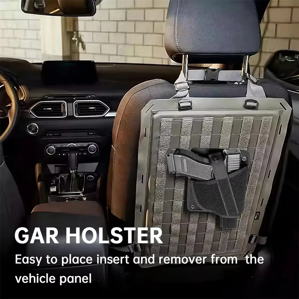 Tactical Pistol Gun Holster with Panel Universal Soft Gun Storage Case Concealed Carry Pistol Carrying Holster Bag for Wall Car