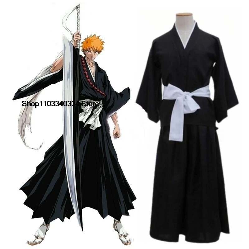 Bleach Kuchiki Rukia Cosplay Costumes Kurosaki Ichigo Die Pa Soul Society Shinigami Kimono Full Outfit Thousand-Year Blood War