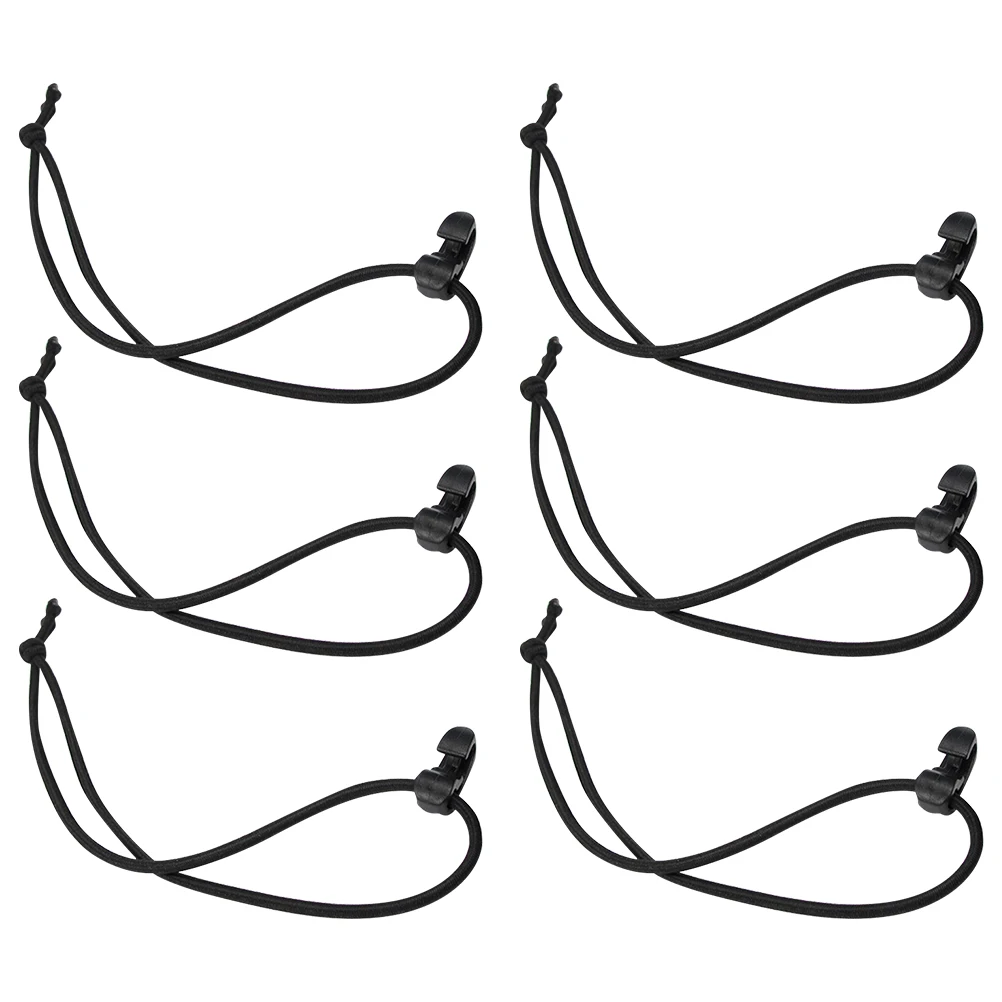 

15pcs Mini Buckle Cord Clip Adjustable Bungee Straps Black Nylon Webbing Durable Elastic Rope Outdoor Indoor Use