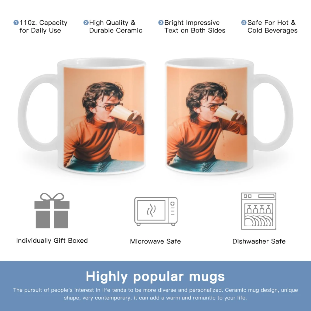 

Joe Keery Free shipping Coffee Cups Ceramic cups creative cups and cute mugs Personalized Gift Cup For Tea