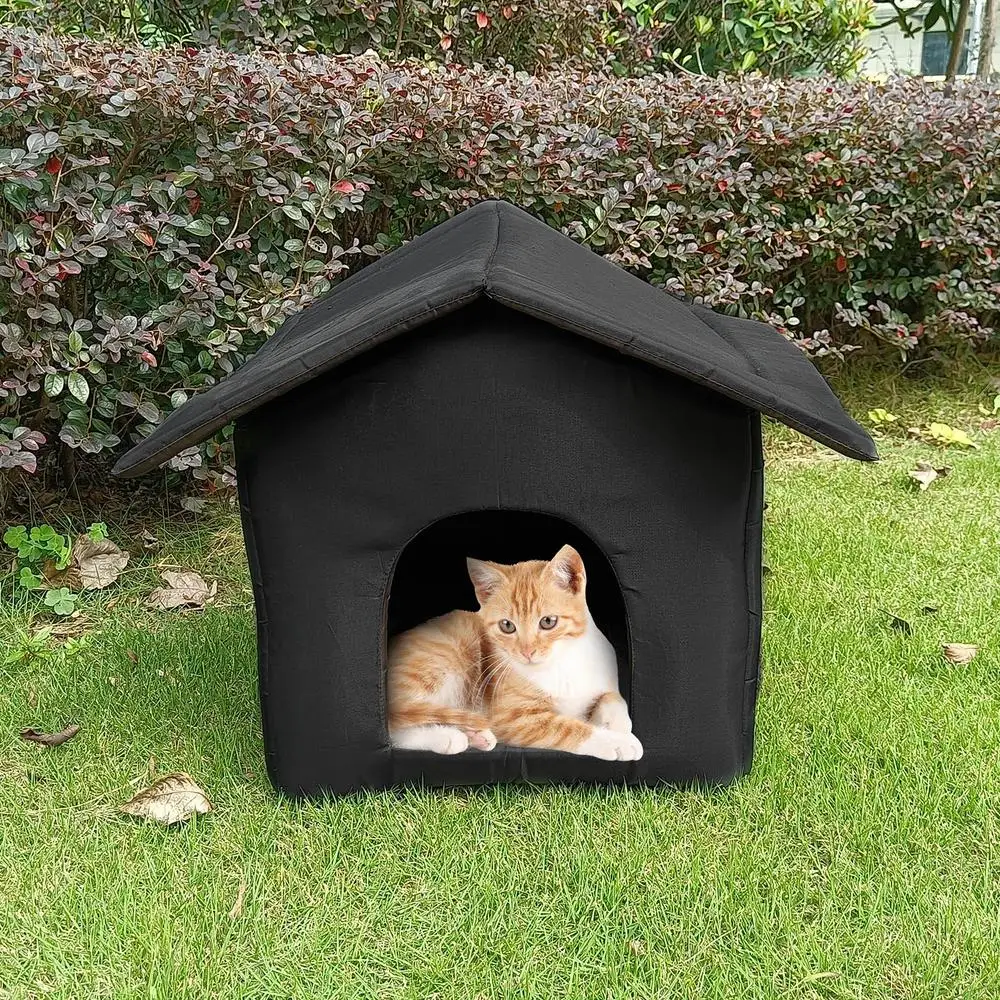 Imagem -02 - Dobrável e Lavável Pet House Gatos Caverna Camas Impermeáveis ao ar Livre Manter Quente Ninho Engraçado Gatinho e Cachorro Animais de Estimação