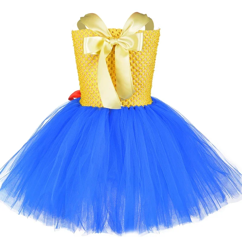 Mädchen Western-Ranch-Stil Trägerkleid mit Tüllrock-Set, Kuh-Print-Kleid, Kinder-Halloween-Kostüm Geburtstagskleid – Detail 6