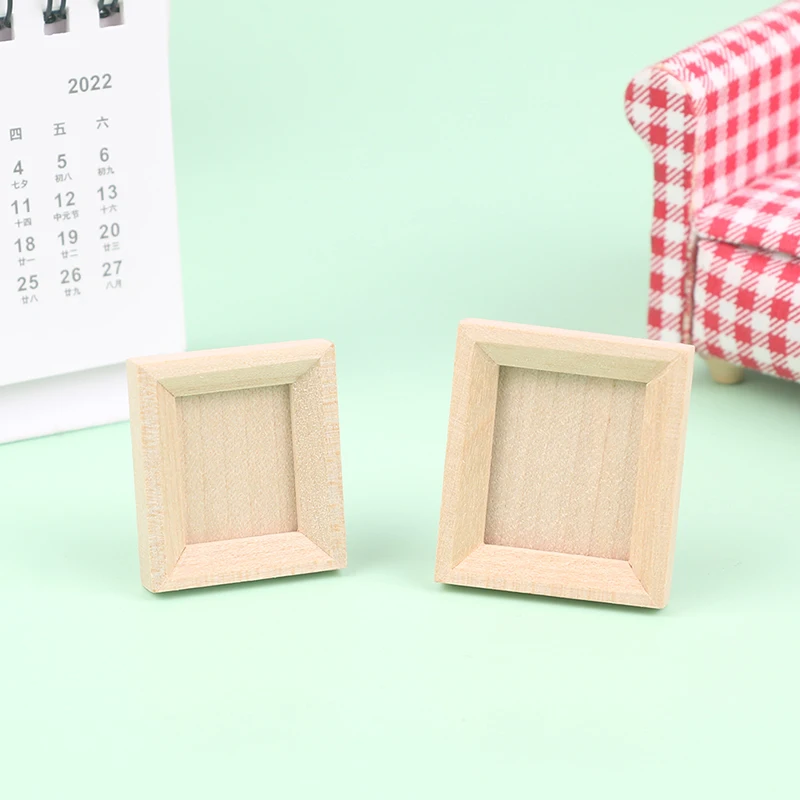 1:12 Puppenhaus Miniatur Fotorahmen mit hinterer Abdeckung Simulation Möbel Modell Wohnszene Dekor Spielzeug Puppenhaus Zubehör