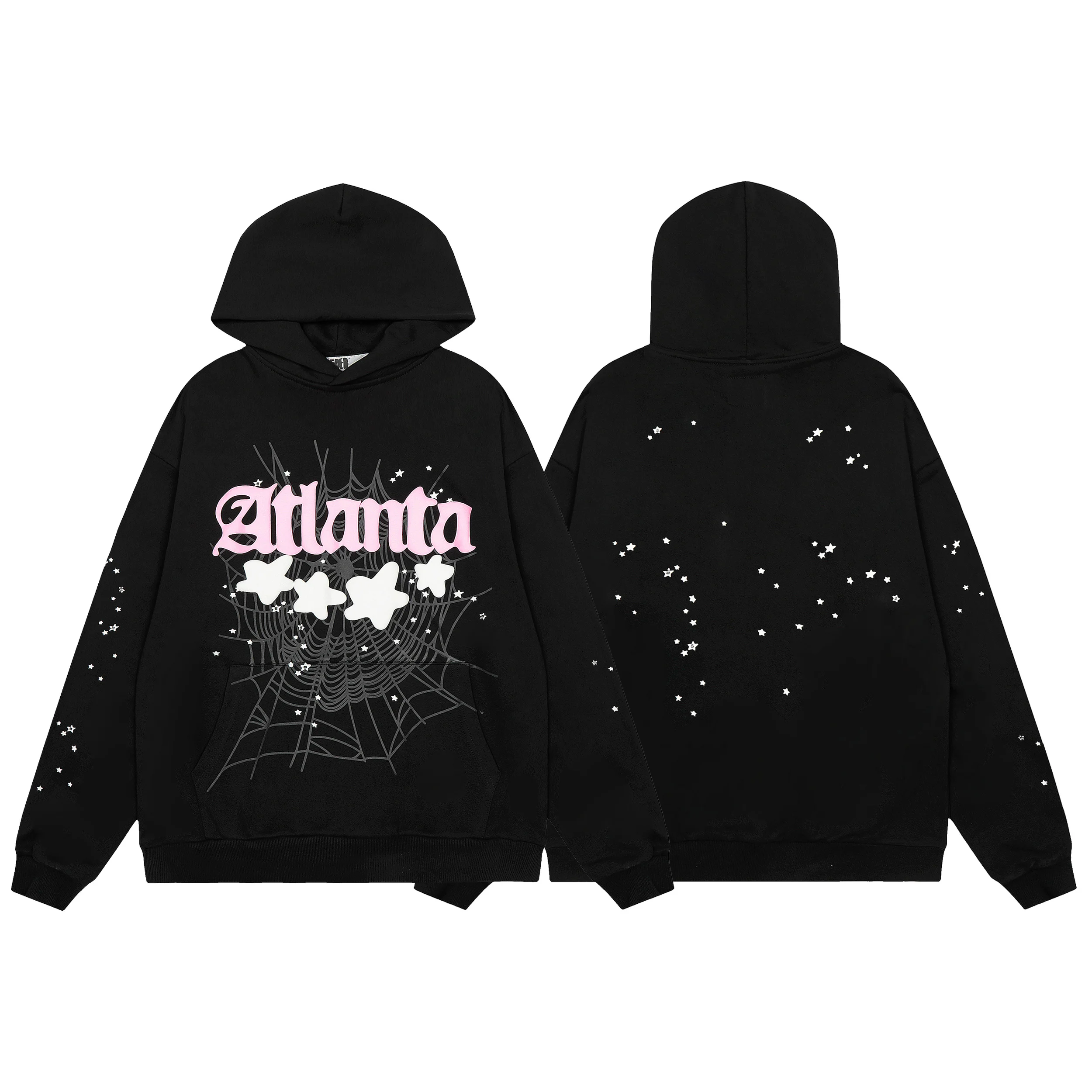 

Худи свободного кроя из чистого хлопка с объемным принтом, повседневная одежда, комфортная, не мнется, теплая, стандартный крой