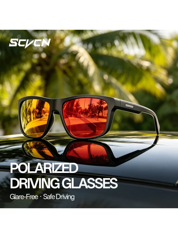 AliExpress SCVCN UV400 Fishing Polarized Sunglasses Anti-Glare Stylish Sports Glasses Outdoor HD Running Cycling Driving Hiking Sunglasses