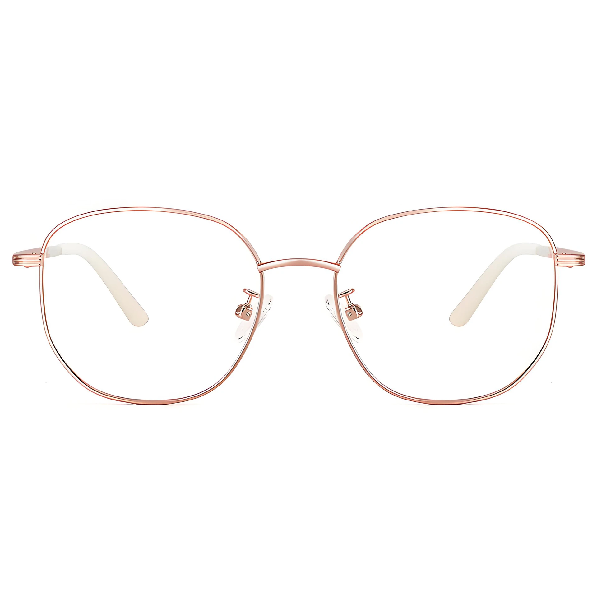 

HDTrendy Pair With Anti Blue Light Metal Eyeglass Frame Women Prescription Glasses Optical Lenses With Recipe Lightweight Lenses
