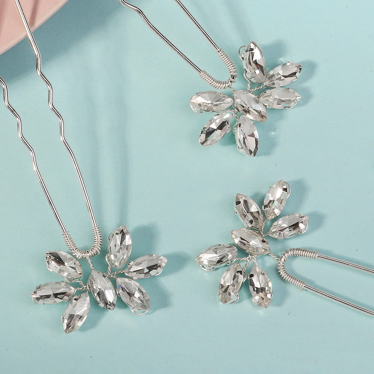 3 teile/satz Kristall perle Haarnadeln für Frauen Hochzeit Party Tasche Hut Zubehör Haar klebt Mädchen Urlaub Geschenke Schmuck Kopf bedeckungen – Detail 7