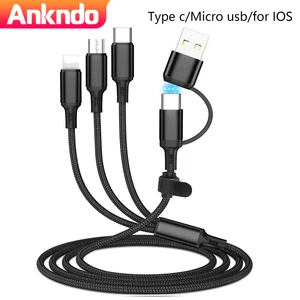 Kabel Pengisi Daya Cepat ANKNDO 3 In 1 untuk Kabel Pengisi Daya USB Mikro Tipe C 1.2 m Multi Port Usb Beberapa Kabel Pengisi Daya Usb 12 penjualan terbaik ponsel komunikator nokia e90 - №