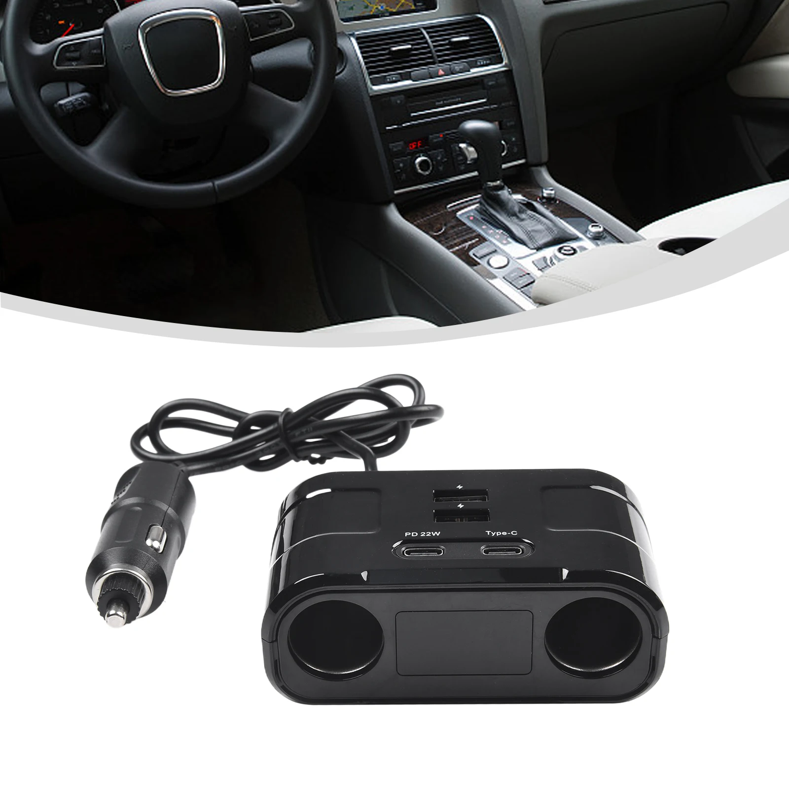 

12V 24V Car Adapter 60W PD Quick Charge Super Fast Charging Reinforced Anti-fall PD 5V3A 9V2A 12V1.5A In-car Charging