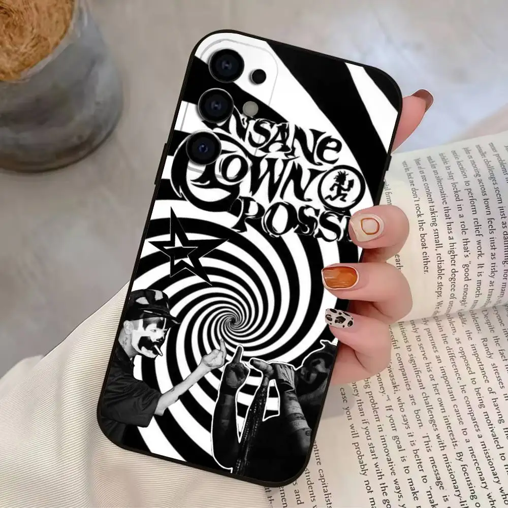 حافظة هاتف Band-ICP Horrorcore Insane C-Clown Posse لهاتف سامسونج S25، S24، S21، S22، S23، S30، Ultra، S20، Plus، غطاء أسود من السيليكون الناعم