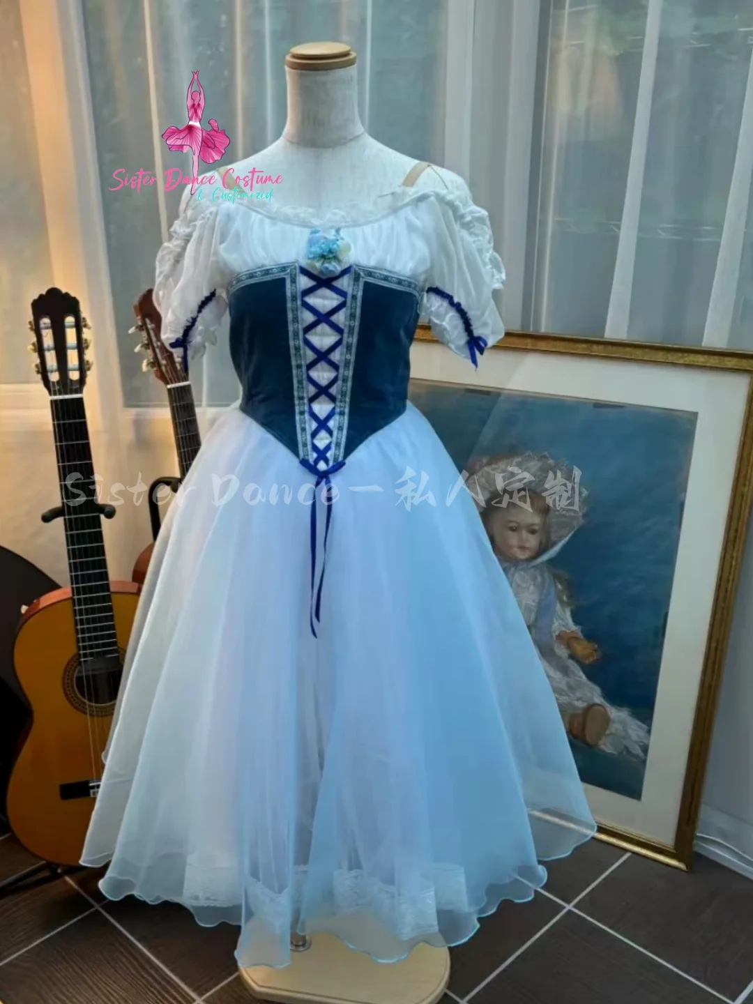 2024 New Giselle Gopelia Variation tutu Private custom children's women's stage performance competition dress