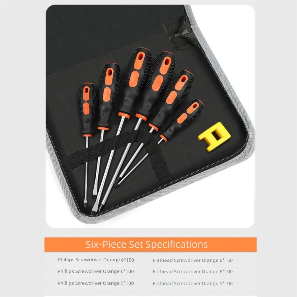 

Phillips Slotted Bits Insulated Screwdriver Set Flat Head Nut Driver Electrician Hand Tools Storage Bag Caster Clip Remover