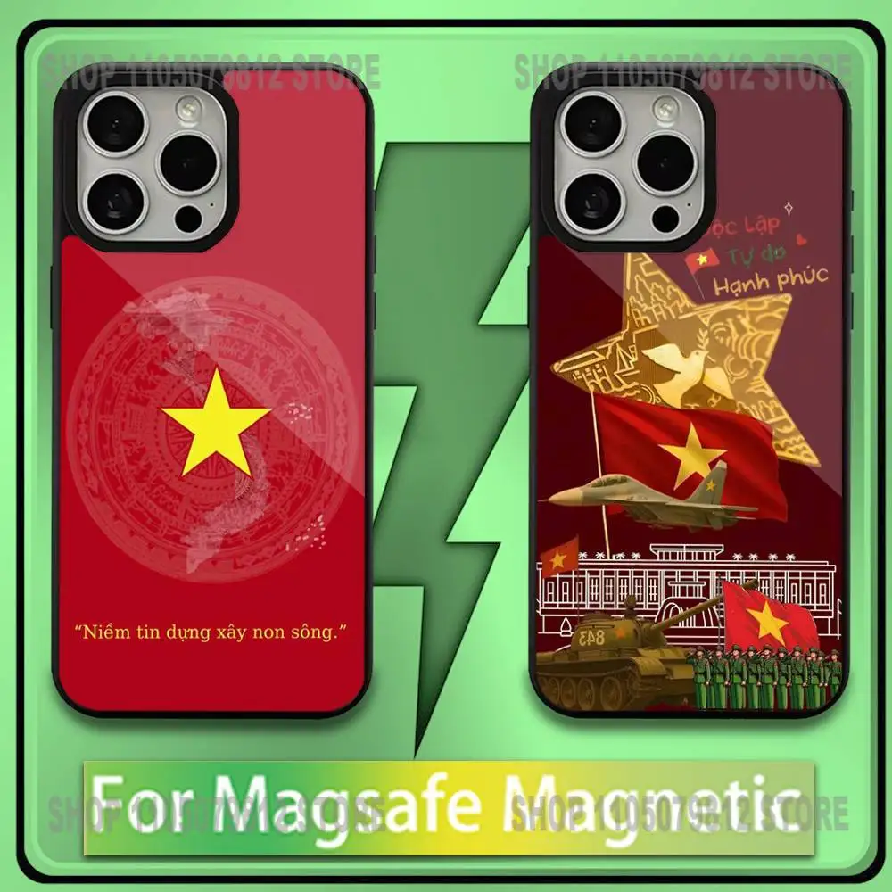 

Vietnam Phone Case For iPhone 17,16,15,14,13,12,11,Plus,Pro,Max,Mini Soft Magesafe Magnetic Wireless Charge