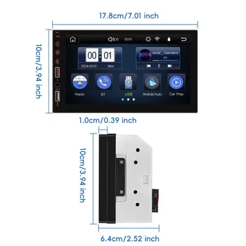 10,1palcový univerzální autorádio s bezdrátovým 2Din přehrávačem, kamerou, Carplay, Android Auto, dotykovou obrazovkou, BT 4.1, Mirror Link, WiFi 10 nejlepší prodej univerzální obrazovka pro Android - №10