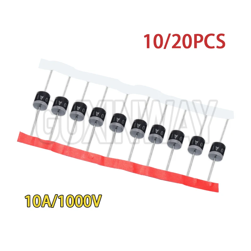 10A10 Diodes 10A 1000V DO-27 Electrical Axial Rectifier Diodes Kit