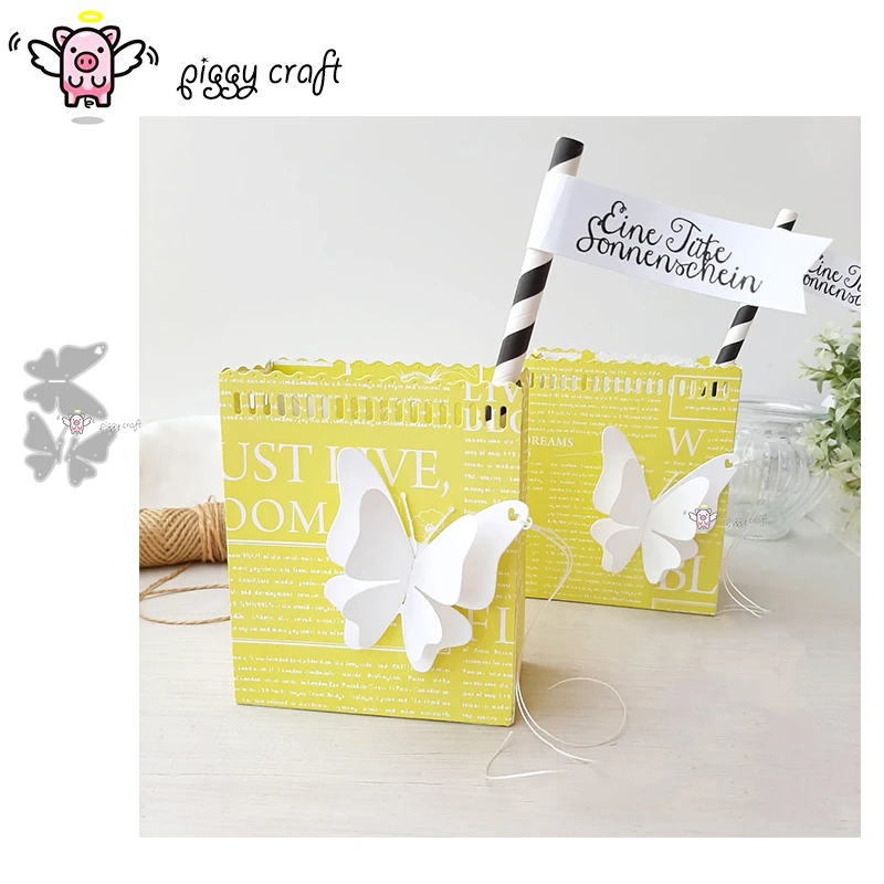 Piggy Craft metal cutting dies cut die mold Butterfly decoration Scrapbook paper craft knife mould blade punch stencils dies