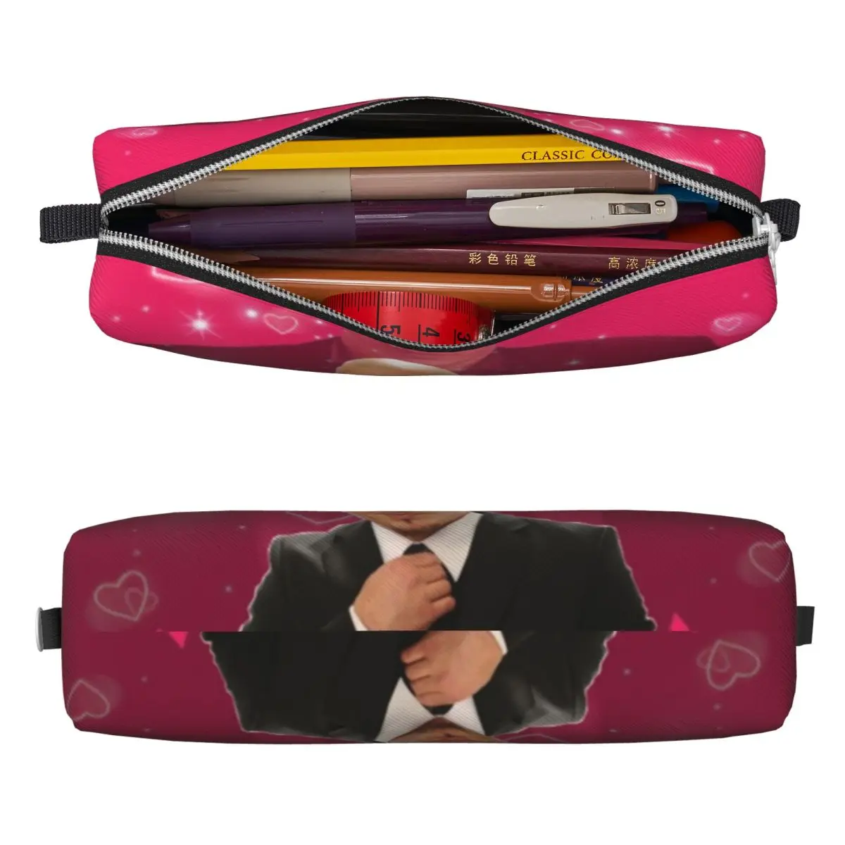 Mr. Worldwide Says To Live Laugh Love Pencil Case Creative Pitbull Pen Box Bags Girls Boys Large Students School Gift Pencil Box