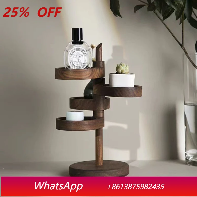 

LTT Wooden Multi-layer Rotatable Shelf Entry Entrance Key Storage Rack