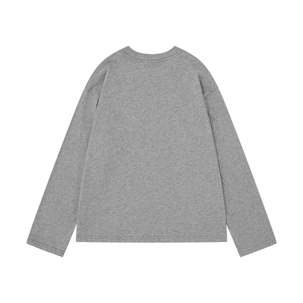 MWJLPWQ Menswear Casual Long-Sleeve T-Shirt Distressed Print Suitable Spring Autumn Ins American Street Style Loose Tops 20608