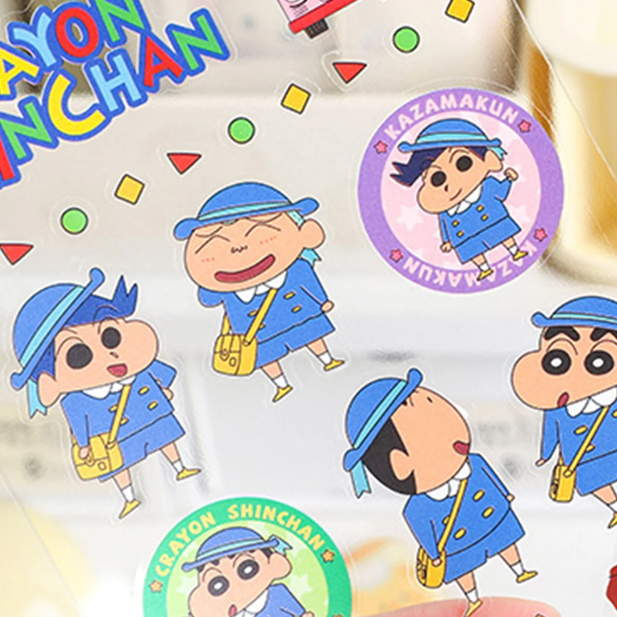 Crayon Shin Chan and Friends PET Sticker Pack 1 Pack 4PCS Career Costume Series No Cut DIY Decor Craft Material