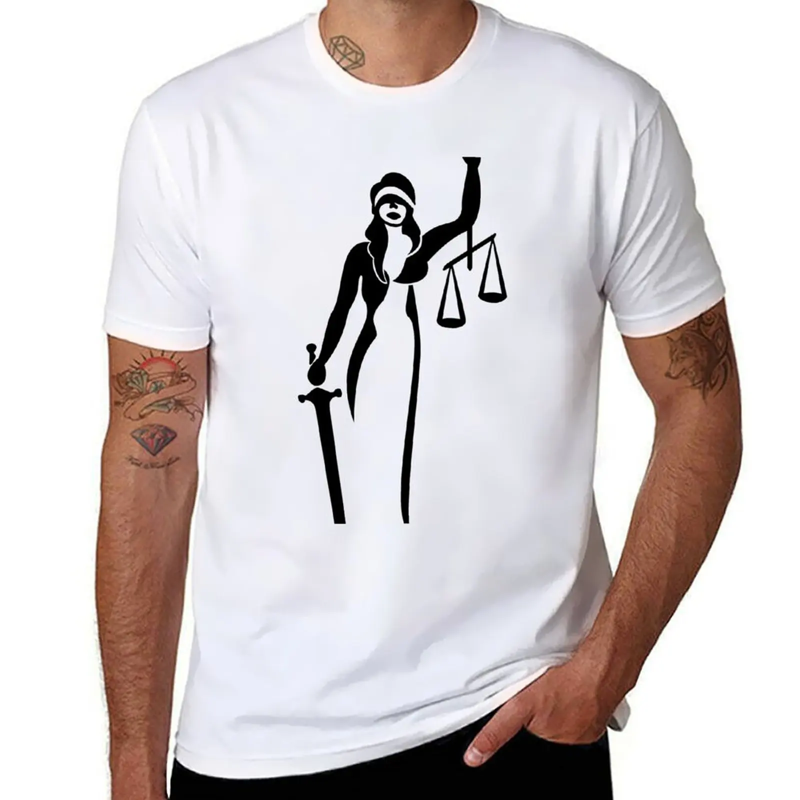 

Lady Justice T-Shirt man t shirts graphic man t shirt cotton T-Shirt