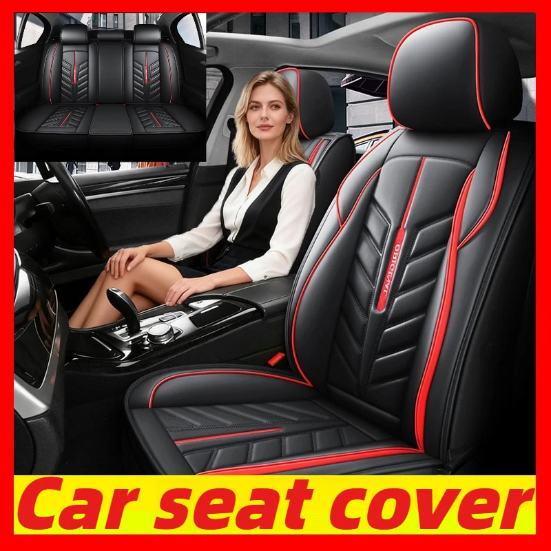 

НОВЫЙ чехол на автомобильное сиденье из искусственной кожи, водонепроницаемый, износостойкий и мягкий, полностью упакованный, 5-местные чехлы на сиденья, четыре сезона
