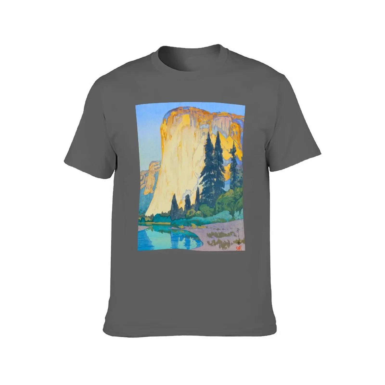 El Capitan by Hiroshi Yoshida Vintage Japanese Woodblock Print East Asian Culture T-Shirt