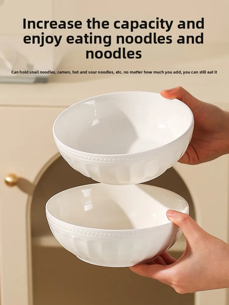 LMM household high-end ceramic eating noodle bowl underglaze color hat ramen bowl