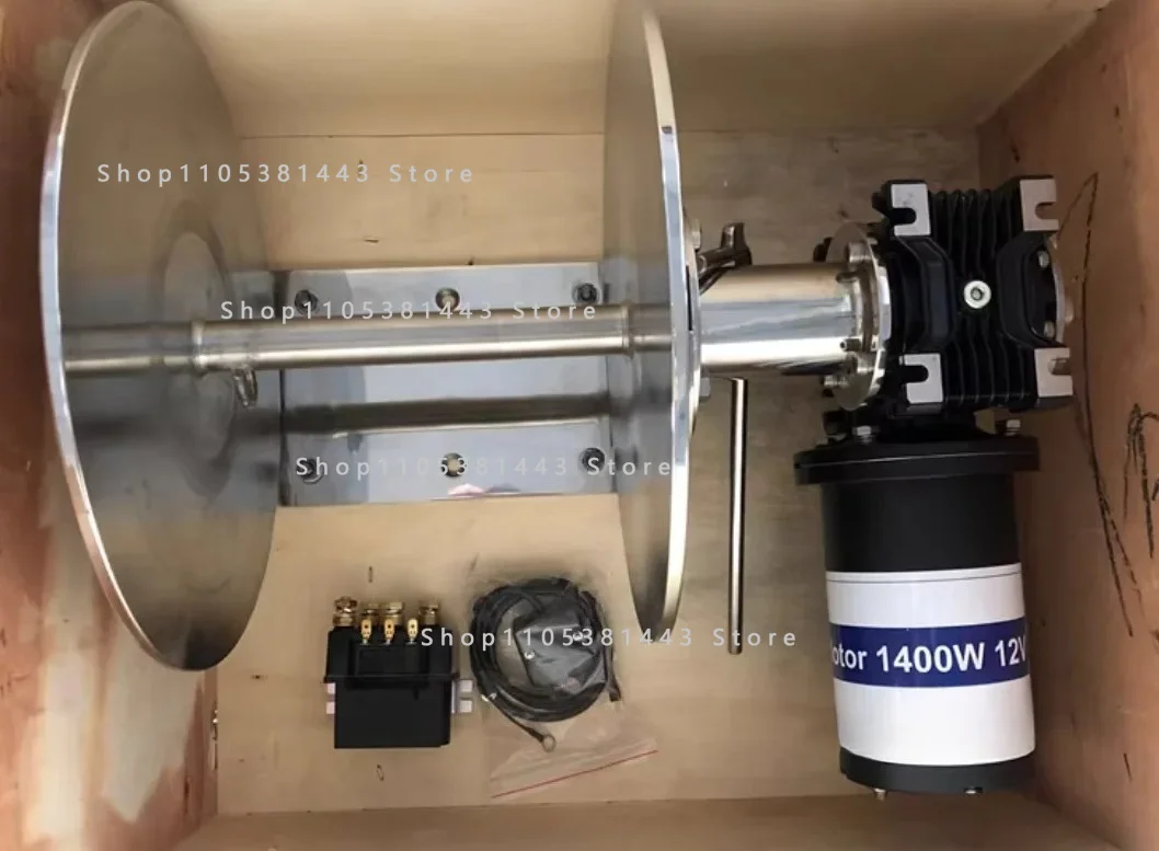 12/24v Motor 600W Max. Load 190 Kg Rope Size 12 Mm Customizable DC Electric Winch Anchor Winch
