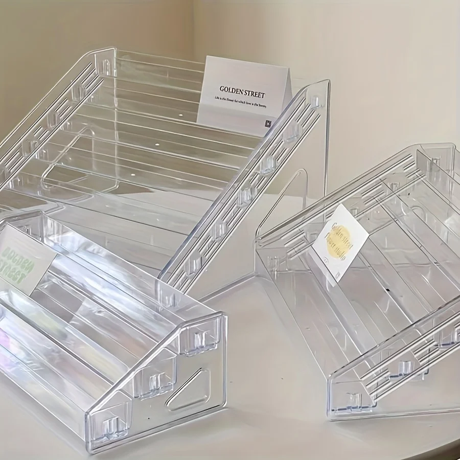 5-Tier/7-Tier Plastic Multi-Purpose Storage Rack - Stackable Display Organizer for Nail Polish, Toy Cars, Desktop Organizer