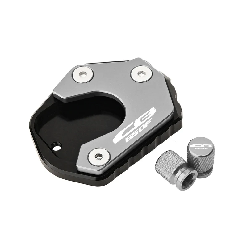 صالح لهوندا Cb650f Cb 650F 2014-2025 2024 دراجة نارية CNC اكسسوارات مسنده الجانب حامل القدم تمديد الوسادة و غطاء صمام الإطارات