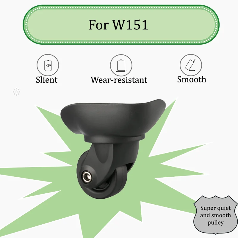 

For W151 Universal 360° Swivel Straight-Rolling Luggage Wheels Durable Front Luggage Wheel Replacement