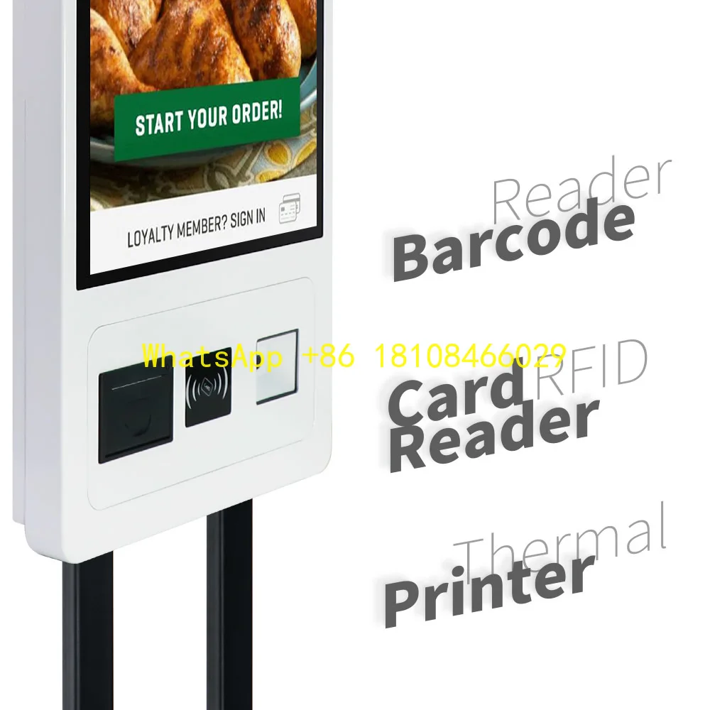 

Self-service Payment Terminal Kiosk with Thermal PrinterFast Food Restaurant Ordering Machine