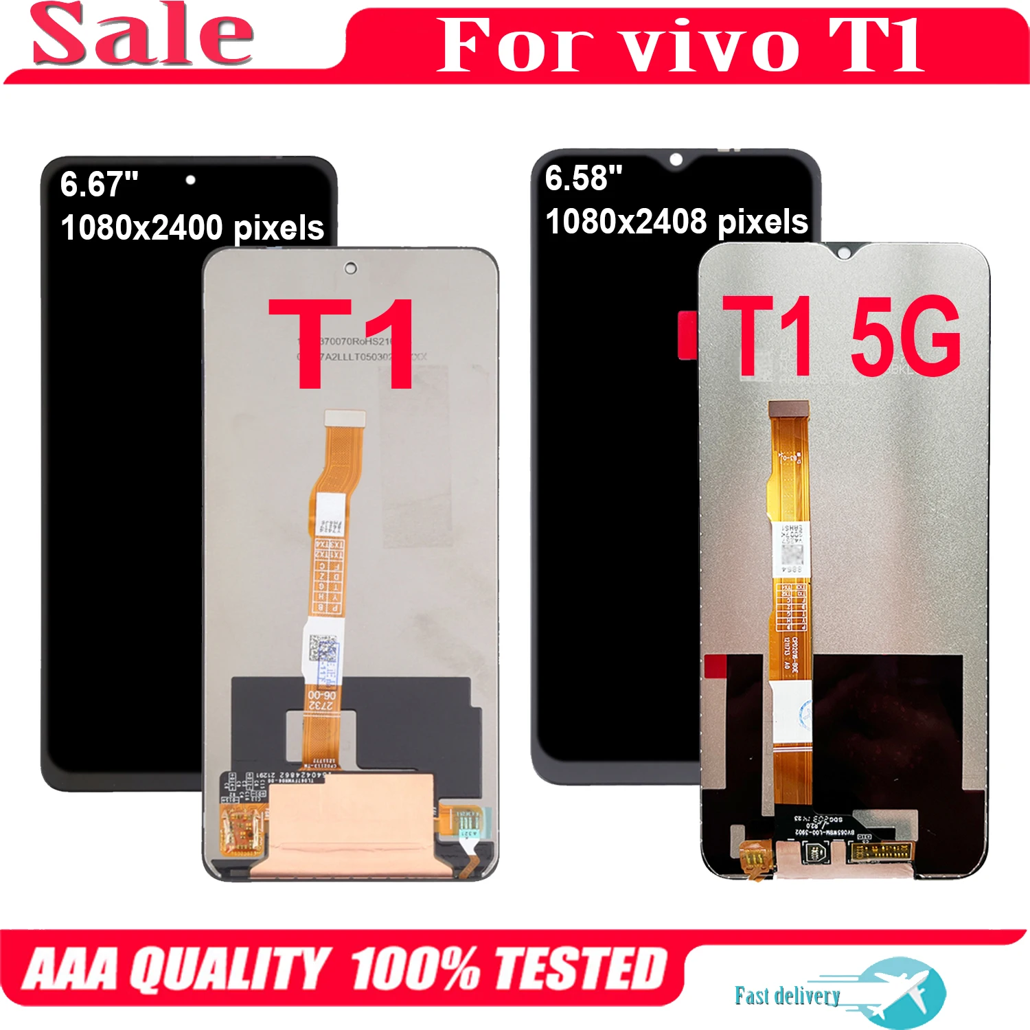 

For Vivo T1 5G V2141 V2157 LCD Display Touch Screen Replacement Digitizer Assembly For VivoT1 LCD