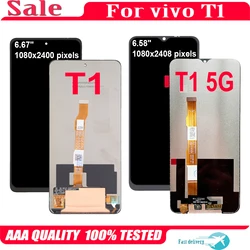 For Vivo T1 5G V2141 V2157 LCD Display Touch Screen Replacement Digitizer Assembly For VivoT1 LCD