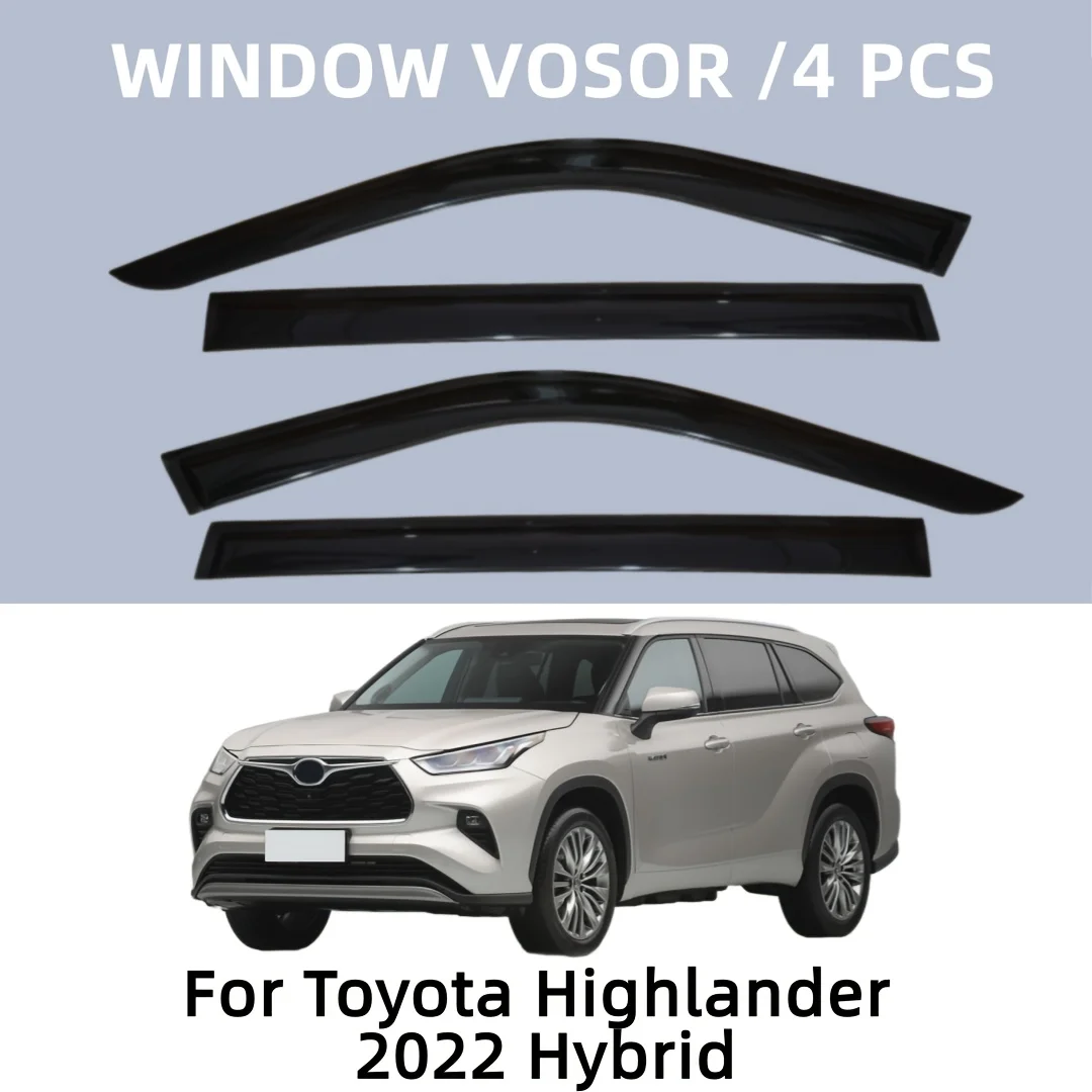 

For Toyota Highlander 2022 Hybrid Window Four-Piece Set Car Side Window Weathershield Car Exterior Accessory